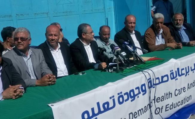 اثناء الاعتصام أمام المقر الرئيسي في بيروت