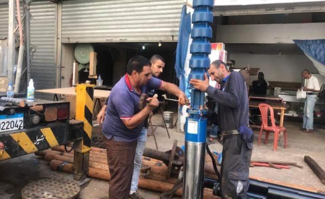 ورشة إعادة الإعمار والترميم في حي الصحون