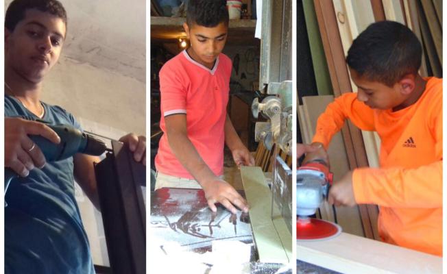 عمالة الأطفال الفلسطينيين في مخيمات الجنوب 