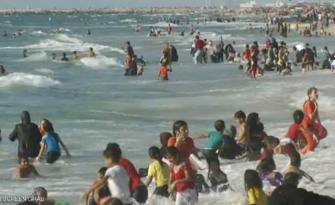 مياه بحر غزة الملوثة