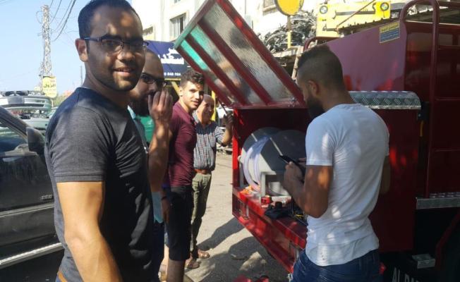الدفاع المدني الفلسطيني في مخيم عين الحلوة