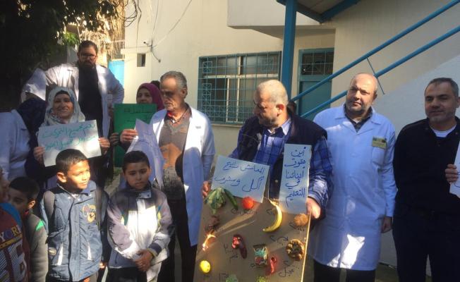 خلال اعتصام موظفي الأونروا