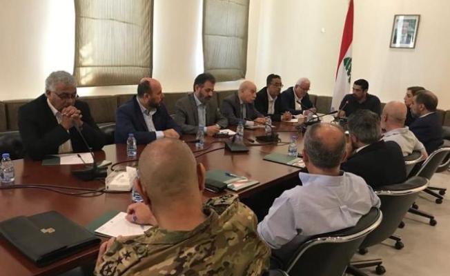 خلال لقاء هيئة العمل الفلسطيني المشترك مع مسؤولين بالدولة اللبنانية