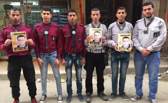 كشافة بيت المقدس تنظم فعاية تضامنية مع الأسير القيق