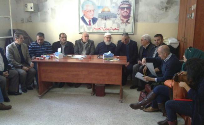 اجتماع القاء السياسي مع الأونروا في عين الحلوة
