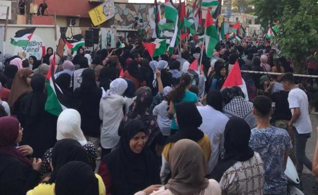 خلال الوقفة في مخيم الرشيدية