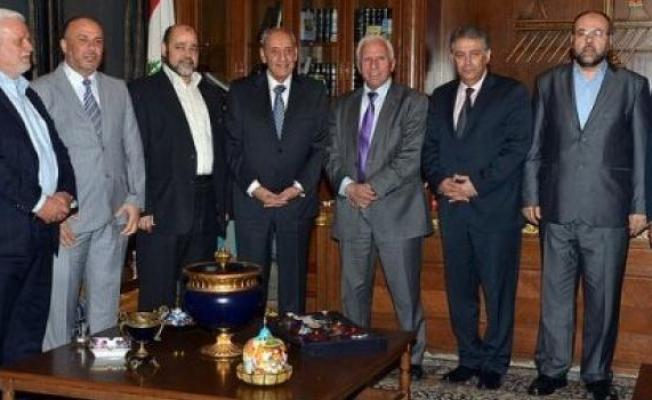 وفدا فتح وحماس عند بري