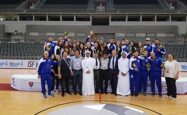 الفريق الاسرائيلي لكرة اليد اثناء مشاركته في بطولة عالمية في قطر