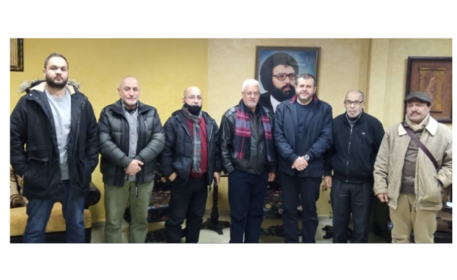 حزب الله في صيدا عرض مع وفد الجبهة الشعبية