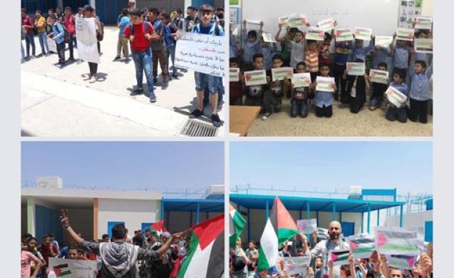 خلال الوقفة التضامنية في كدرسة صفد