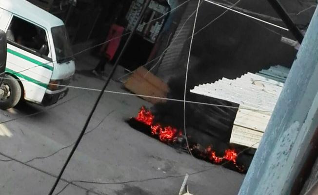مكان اغلاق الشارع في عين الحلوة 