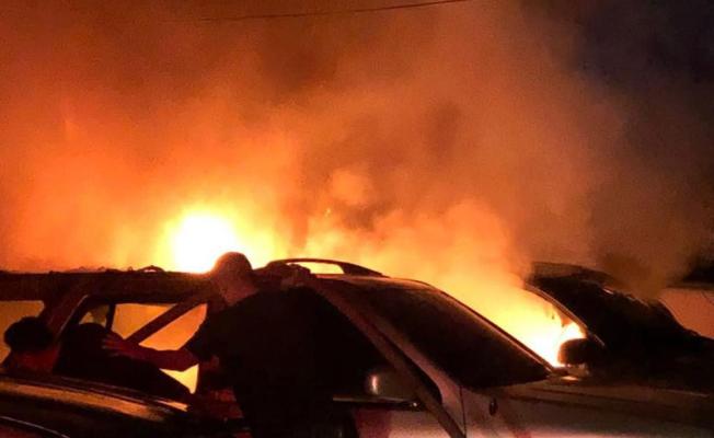  خلال الحريق في مخيم برج البراجنة 