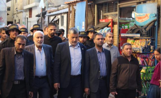 خلال الاستقبال في مخيم الجليل