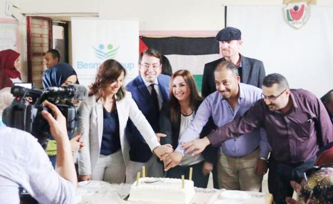 اثناء افتتاح المشروع