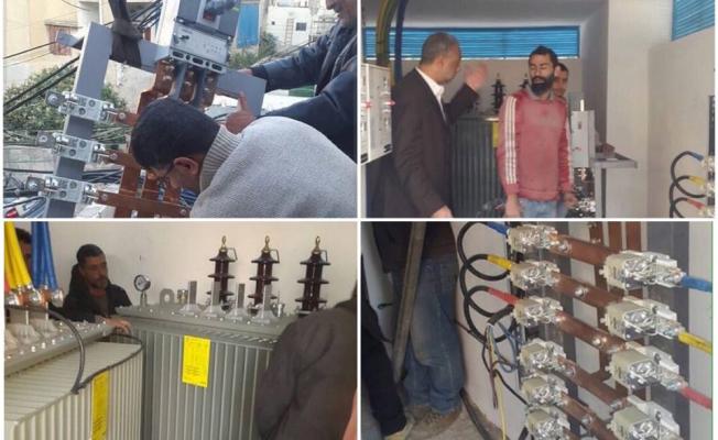 تمديدات كهربائية في حي الطيرة بعين الحلوة