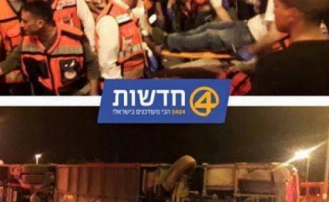 انقلاب حافلة شمال فلسطين المحتلة