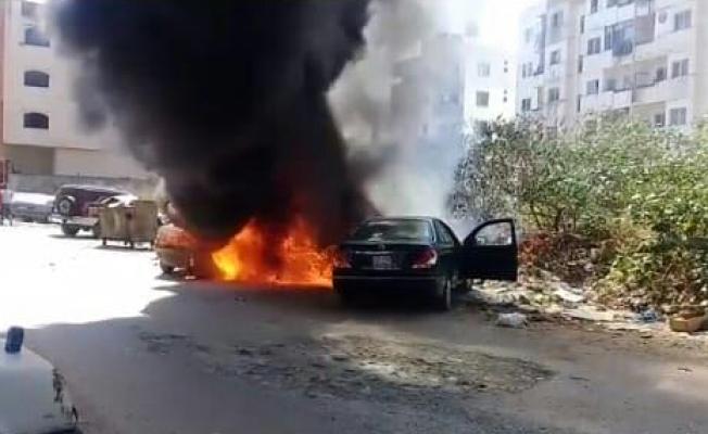 الحريق يطال السيارات