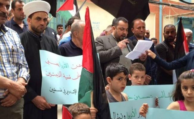 خلال الإعتصام في برج البراجنة