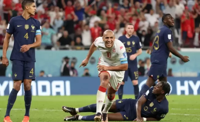 الهدف التونسي في مرمى منتخب فرنسا
