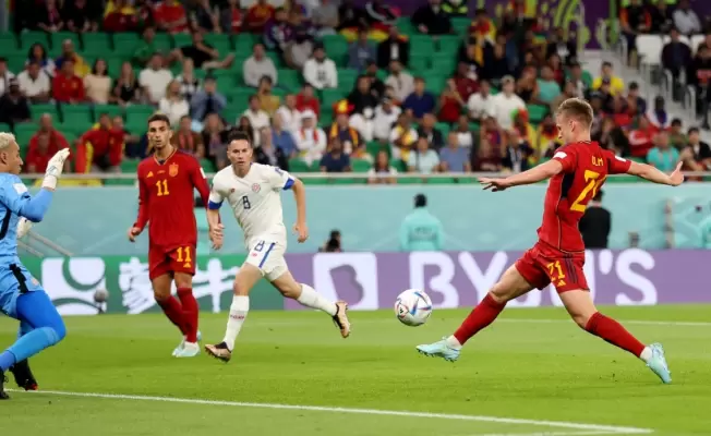 تسجيل المنتخب الاسباني الهدف الاول