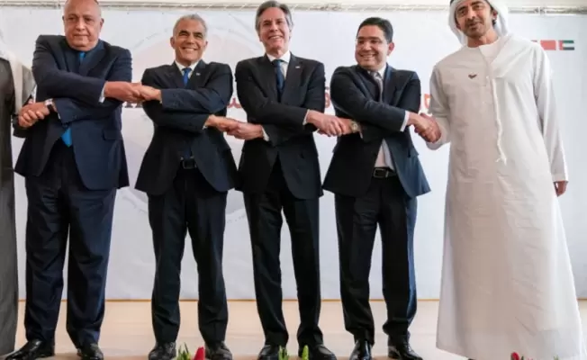 وزراء خارجية أمريكا والدول العربية المطبعة مع كيان العدو
