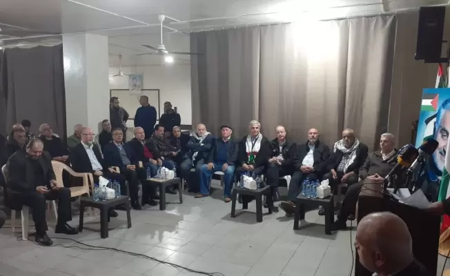 خلال التكريم في مخيم برج البراجنة