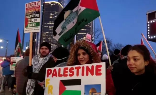مظاهرة في امريكا نصرة للقدس وعائلة الكرد