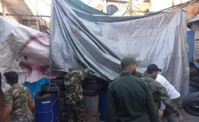 إزالة الدشم والسواتر في عين الحلوة