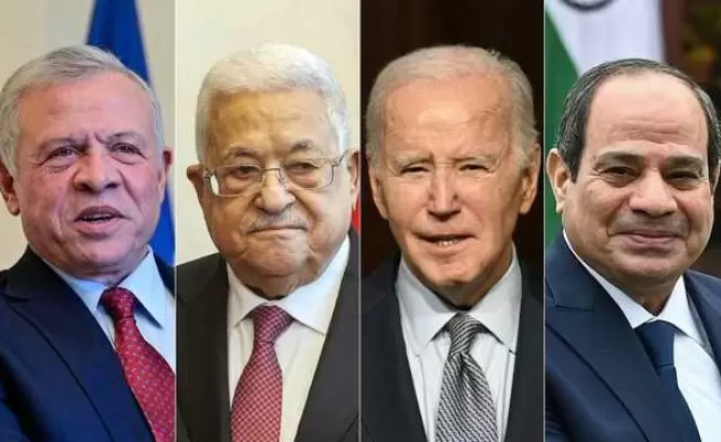 بايدن والسيسي وعباس والعاهل الاردني