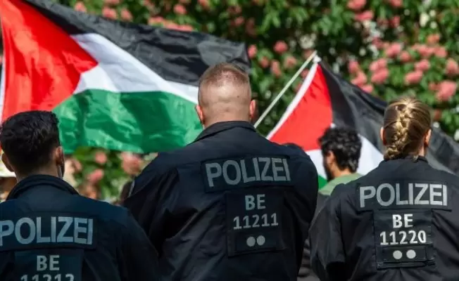 الشرطة الالمانية تقف بوجه تظاهرة مؤبدة لفلسطين