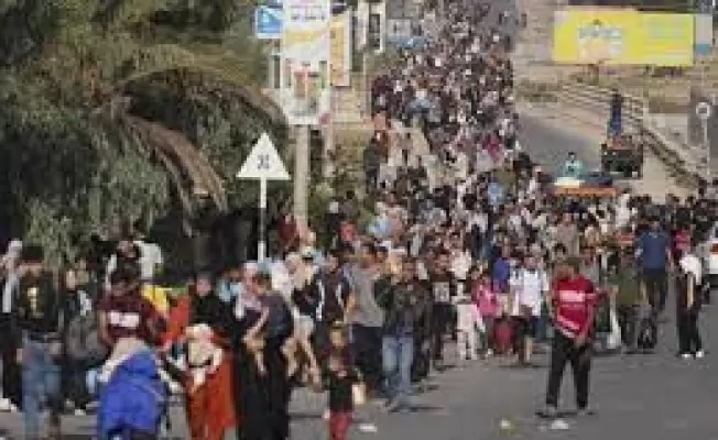 النزوح الى جنوب غزة