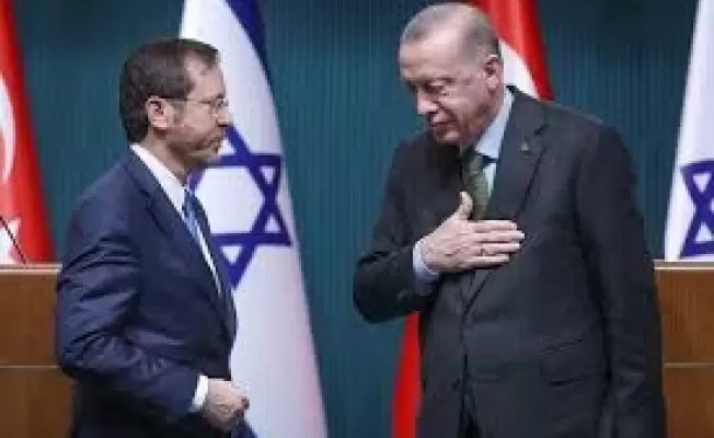 ارطوغان مرحبا بمجرم الحرب رئيس الكيان الغاصب هرتوسغ