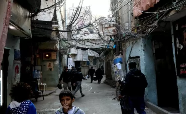 احد المخيمات الفلسطينية