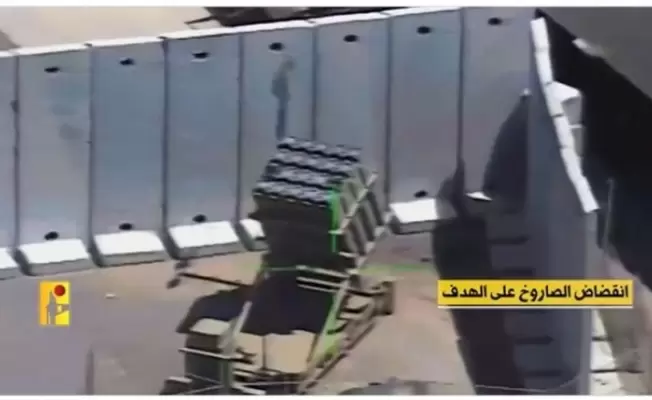 لحظة انقضاض صاروخ موجه لحزب الله