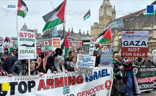 تظاهرات في لندن لوقف الابادة الجماعية