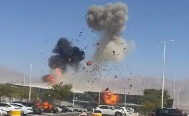 إنفجار مسيرية يمنية في مطار رامون