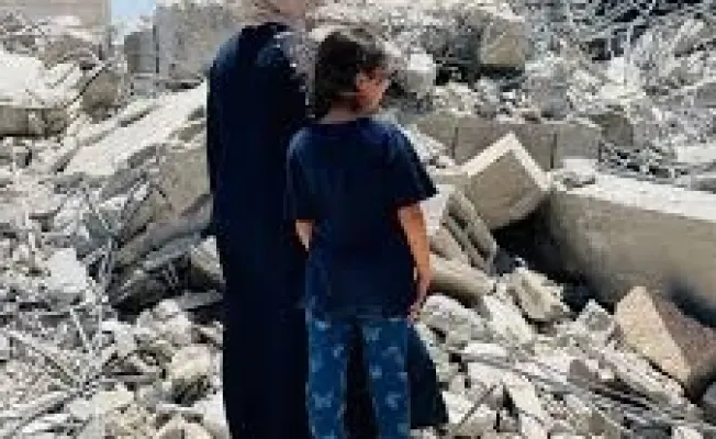 ركام منزل الأسير دوابشة