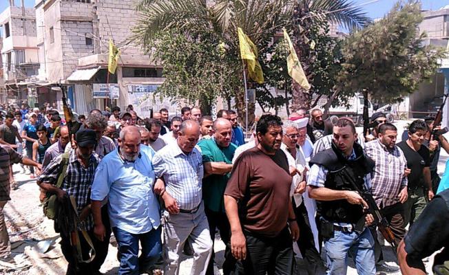 لقطة من المسيرة في عين الحلوة