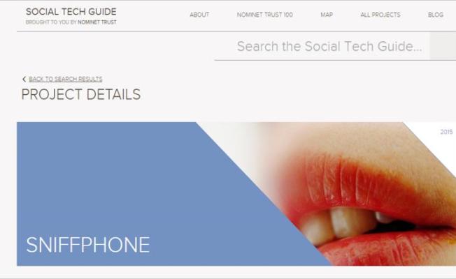 صورة من صفحة ابتكار البروفيسور حسام حايك "سنيفون" على الإنترنت على موقع سوشال تيك غايد/نومنيت تراست