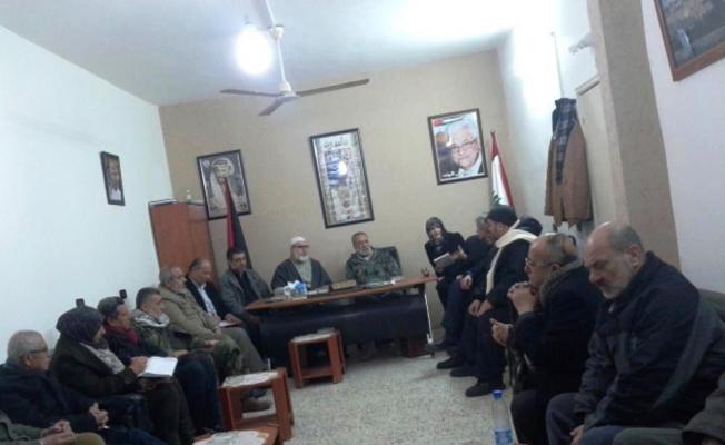 خلال اجتماع للجنة الأمنية الفلسطينية العليا في لبنان