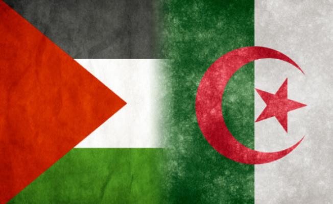 علم فلسطين والجزائر