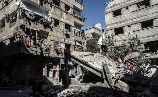 آثار الدمار في مخيم اليرموك