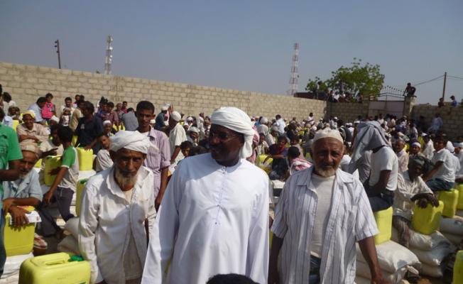توزيع المساعدات في اليمن