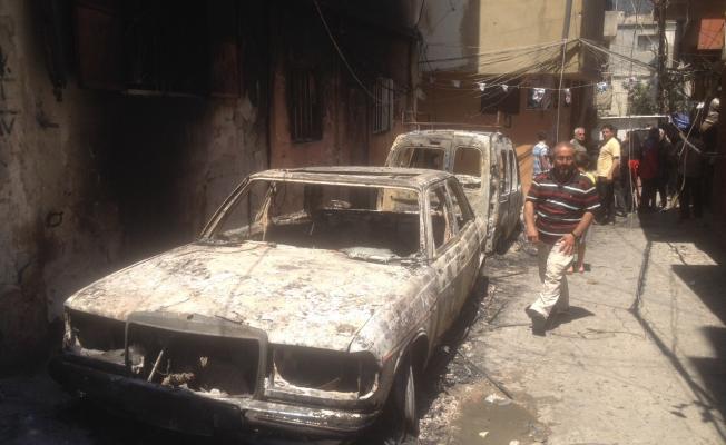 أضرار في المباني والسيارات في اشتباك عين الحلوة
