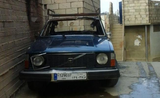 السيارة قبل احراقها