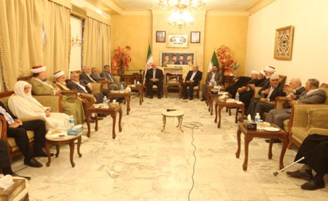 السفير الايراني خلال لقائه وفداً من القوى والفصائل والشخصيات الفلسطينية