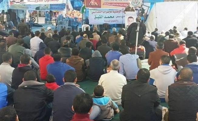 صلاة الجمعة في غزة دعماً للقيق