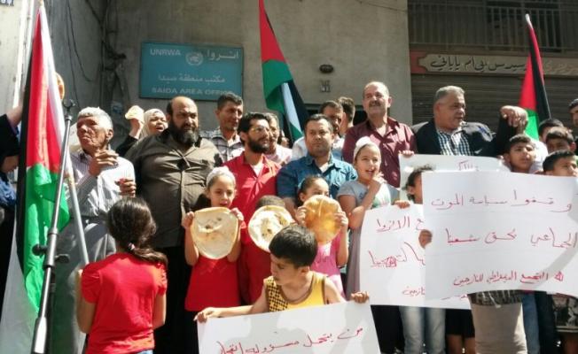 أثناء اعتصام في صيدا