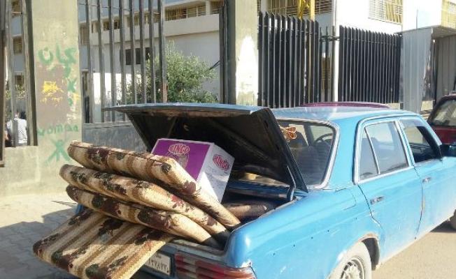 أحد الأهالي المحتجين أمام مدرسة "طوباس" 