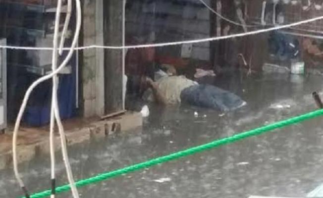 صورة قبل انتشال جثة المتوفي 
